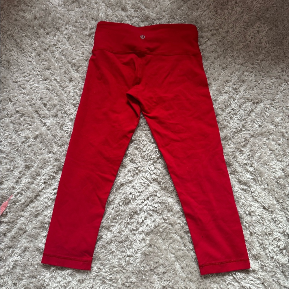 Lululemon Red Align Leggings Capri